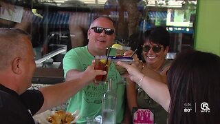 Delray Beach tourists enjoy one last drink before bars close