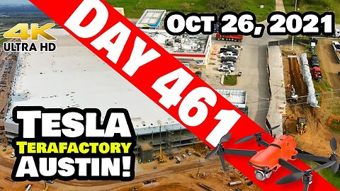 Tesla Gigafactory Austin 4K Day 461 - 10/26/21 - Texas - NEW PUBLIC SUPERCHARGERS NEAR GIGA TEXAS!