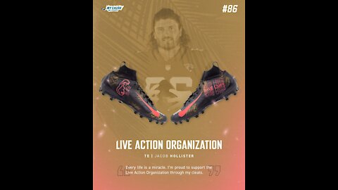 NFL Star Stands for Life, Chooses Live Action As Charity To Put On Cleats