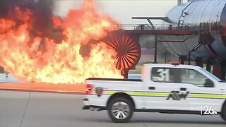 First responders practice in emergency plane crash simulation near Appleton International Airport