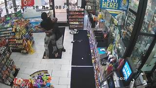 Surveillance video of non-fatal shooting at west side Detroit gas station