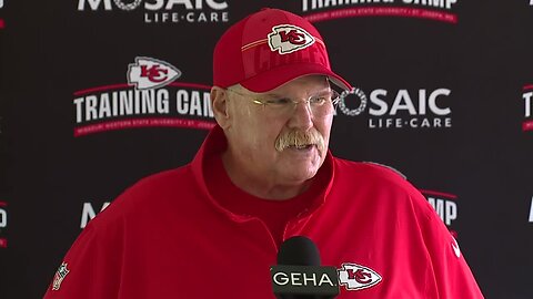 Chiefs coach Andy Reid reacts to DE Charles Omenihu's suspension