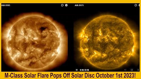 M-Class Solar Flare Pops Off Solar Disc October 1st 2023!