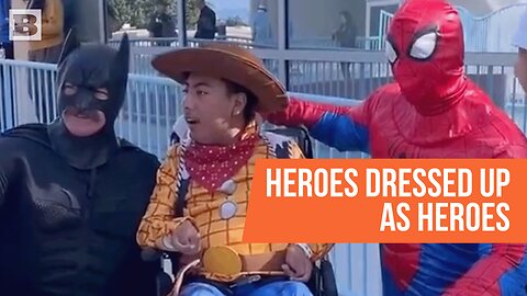 Firefighters Dress as Superheroes to Cheer Up Children Hospital Patients for Halloween