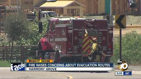 Potential development in Harmony Grove stokes fire evacuation concerns