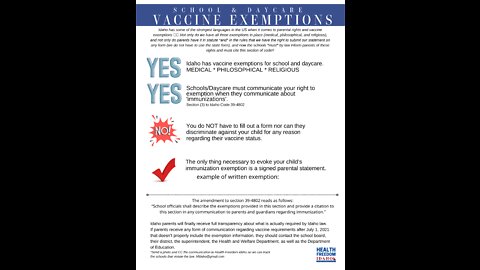 Vaccine Exemptions Idaho