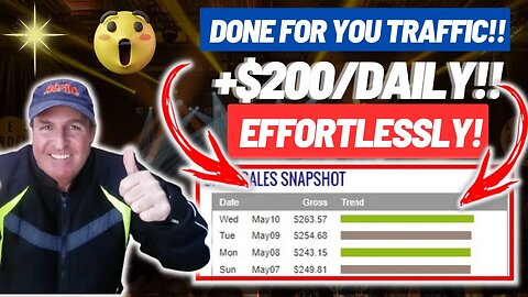 (DONE FOR YOU TRAFFIC) Get Paid +$200/DAILY Effortlessly! With Affiliate Marketing For Beginners!
