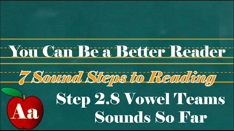 Step 2.8.8: Long Vowel Teams Sounds So Far