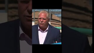 Ontario Premier Doug Ford, Politician Swallows Bee While Speaking To Reporters