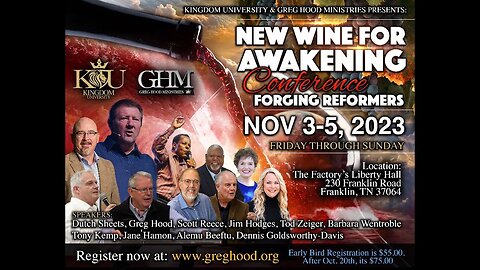 New Wine for Awakening Conference -Forging Reformers @DutchSheets22 @lancewallnaushow @ciministries