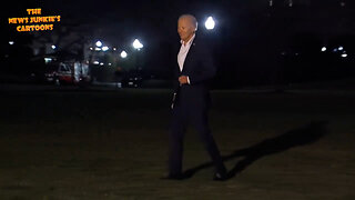 Biden demonstrates vigor with a one-step half-jog.