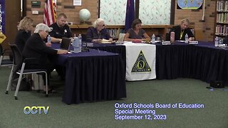 Oxford Schools Board of Education Special Meeting: 9-12-23