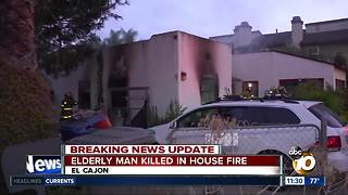 Elderly man dies in El Cajon house fire