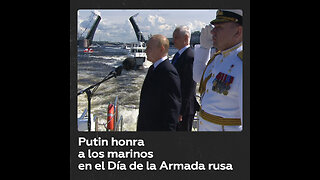 Vladímir Putin felicita a los marinos en el Día de la Armada en Rusia
