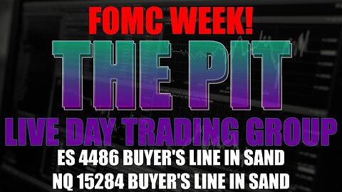 FOMC Week Begins - ES & NQ Testing Buy Zones Early - Premarket Trade Plan - The Pit Futures Trading