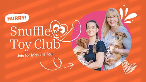 LAST DAY for March Snuffle Toy Club Sign Up