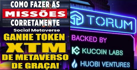 【Torum SocialFi Metaverso】Passo a Passo Como fazer as Missões | Criar Tópicos Clã | #CryptoCurrency