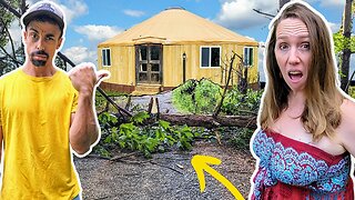 BAD Storm DESTROYS Trees & BLOCKS Our Home (Yurt)