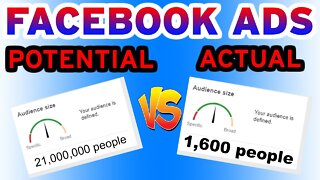 Potential vs Actual Audience Reach (FACEBOOK ADS)