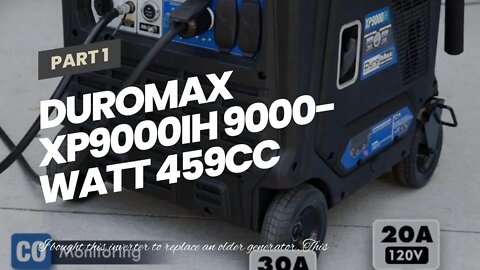 DuroMax XP9000iH 9000-Watt 459cc Dual Fuel Digital Inverter Hybrid Portable Generator, Blue