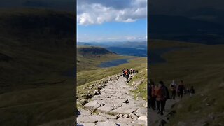 Walking down Ben Nevis mountain Scotland #bennevis #hiking #shorts