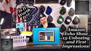 THE AMAZON ECHO SHOW SURPRISED ME??!! Amazon Echo Show 15 Unboxing, First Impressions +Demos!