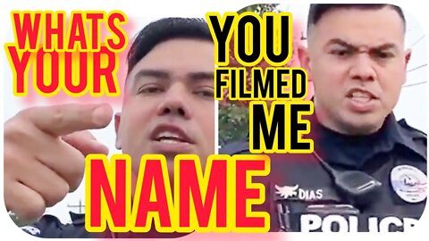 ANGRY COP demands ID upon THREAT OF ARREST 4 FILMING so he can GET a WARRANT for PHONE but FAILS🙊