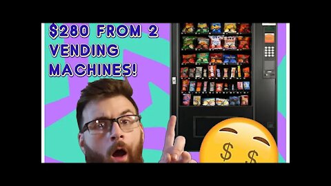 HUGE! Collecting Money from 2 Vending Machines