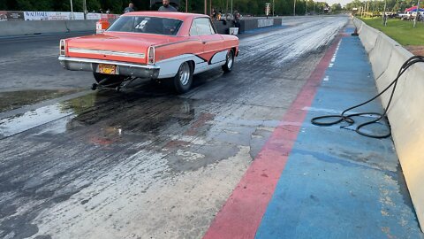 Car does crazy wheelie ends up on one wheel!!