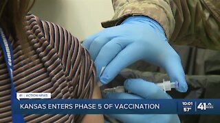 Kansas moves to Phase 5 of COVID-19 vaccination plan Monday