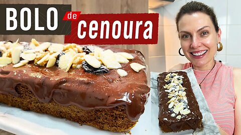 BOLO DE CENOURA FUNCIONAL E COM A CARA DO NATAL