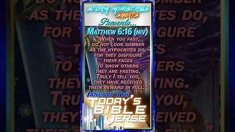 01.07.2023 | STORM MINISTRIES | Daily Bible Verse | MATTHEW 6:16 (NIV) | #shorts