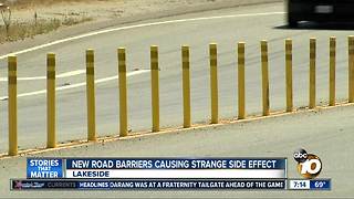 Road barriers causing nausea in drivers