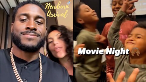 Reggie Bush Hosts Movie Night For The Kids! 🍿