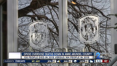 Opioid overdose deaths down in Anne Arundel County
