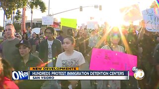 Hundreds protest immigration detention centers