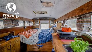 School Bus Conversion Feels like a Cozy Cabin