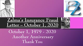 Zalma’s Insurance Fraud Letter – October 1, 2020