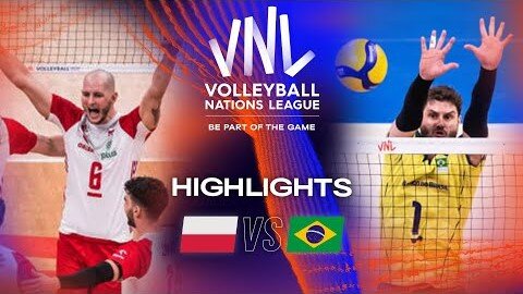 🔴 Men's VNL 2024 Quarterfinals | Highlights: POL vs. BRA