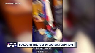 Blake Griffin gifts each Pistons player a scooter