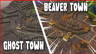 Turning a ghost town into a beaver town! Timberborn hard mode - S01E09 - AI procedural generated map
