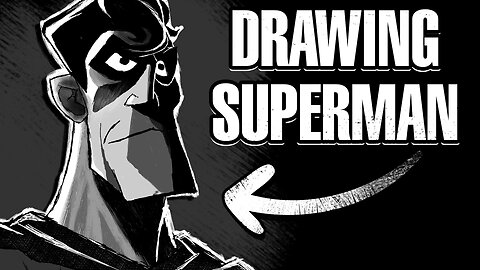 Drawing a Superman Caricature - Time-Lapse
