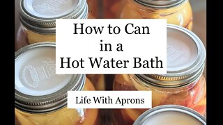 How to can in a hot water bath