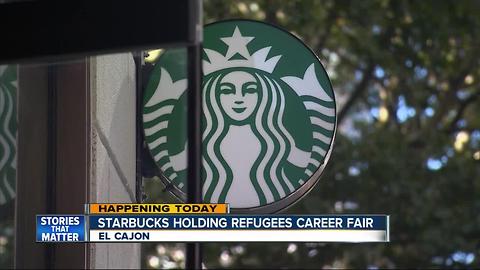 Refugee career fair at Starbucks in El Cajon