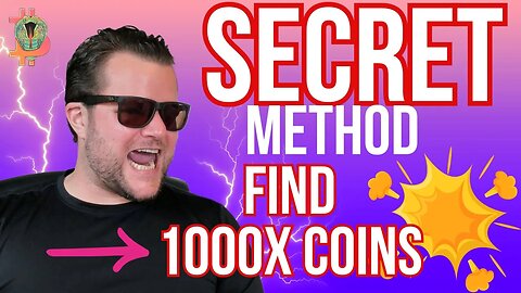 Hot [New Method] To Find 1000x Altcoins Before They pump