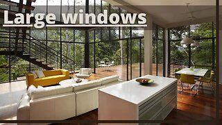 Large windows - Beautiful interior of the house with large windows