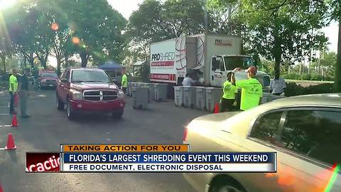 Operation shredding this weekend is the largest in the state
