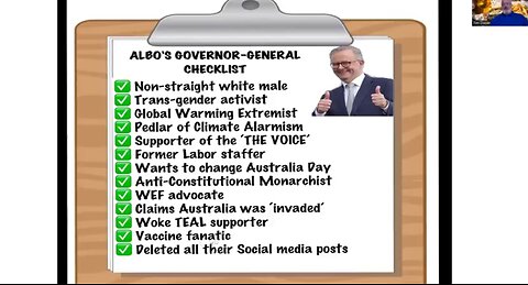 Australian Governor General Job Prerequisites. Only UN - UK - NWO Shills Need Apply. Tim's Truth