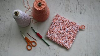 Super Easy Crochet Pot holder, Learn to crochet potholder