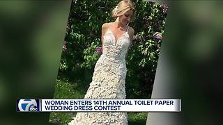 Metro Detroit woman designs wedding gown made out of toilet paper